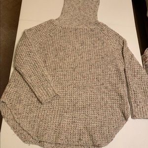 Gray Free People Turtleneck Sweater